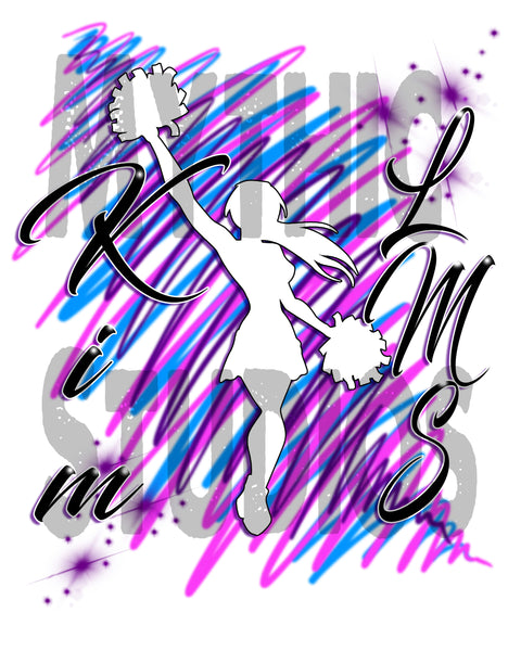 G033 Personalized Airbrushed Cheerleading Ceramic Coaster