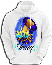 G035 Personalized Airbrush Basketball Hoodie Sweatshirt