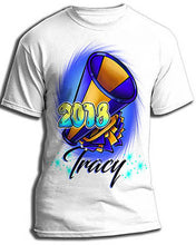 G035 Personalized Airbrushed Megaphone Tee Shirt