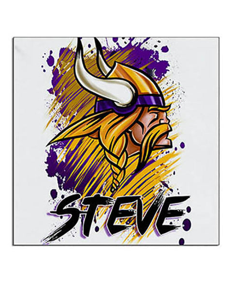G036 Personalized Airbrushed Viking Ceramic Coaster