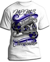 G037 Personalized Airbrushed Megaphone and Pom Pom Kids and Adult Tee Shirt