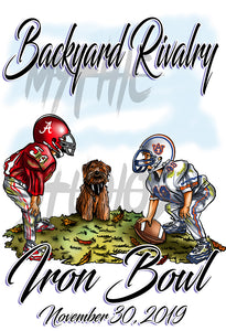 G041 Digitally Airbrush Painted Personalized Custom Football Star  Adult and Kids T-Shirt