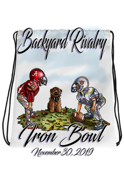 G041 Digitally Airbrush Painted Personalized Custom girl Volleyball College party Theme gift painting name Team Sport  Drawstring Backpack Player