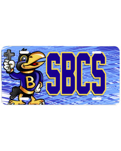 G044 Digitally Airbrush Painted Personalized Custom Raven    Auto License Plate Tag