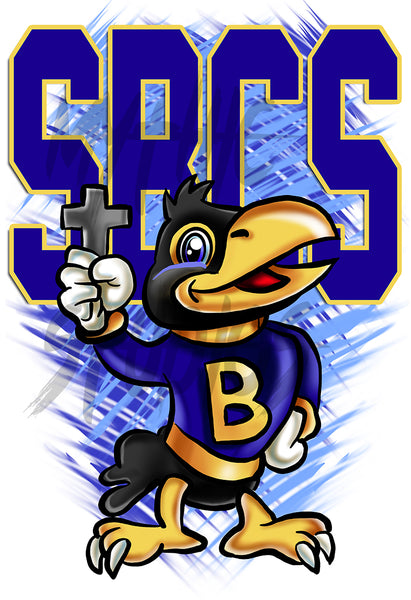 G044 Digitally Airbrush Painted Personalized Custom Raven party Theme gift painting name Team Sport  Drawstring Backpack Play