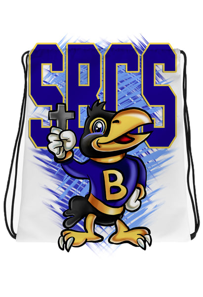 G044 Digitally Airbrush Painted Personalized Custom Raven party Theme gift painting name Team Sport  Drawstring Backpack Play