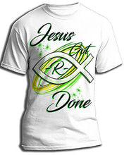 H008 Personalized Airbrushed Jesus Fish Tee Shirt