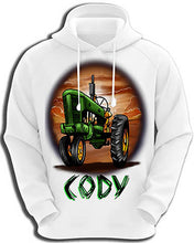 H009 Personalized Airbrushed Tractor Hoodie Sweatshirt