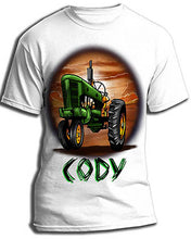 H009 Personalized Airbrushed Tractor Tee Shirt