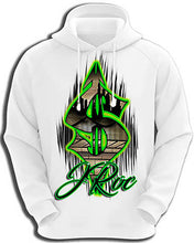 H012 Personalized Airbrushed Airbrush Money Symbol Hoodie Sweatshirt