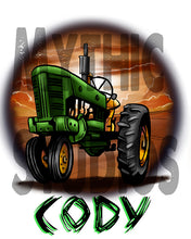H009 Personalized Airbrushed Tractor License Plate Tag