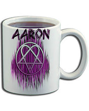 H023 Personalized Airbrushed Heart gram Ceramic Coffee Mug