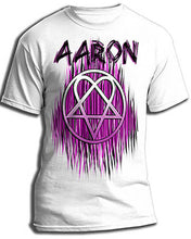 H023 Personalized Airbrushed Heart gram Tee Shirt