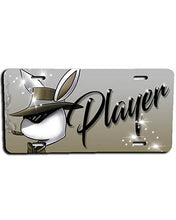 H017 Personalized Airbrushed Player Bunny License Plate Tag