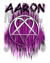 H023 Personalized Airbrushed Heart gram Tee Shirt