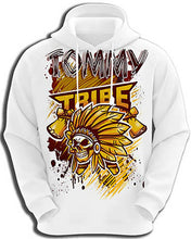 H049 Personalized Airbrushed Skull Logo Hoodie Sweatshirt