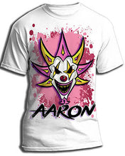 H052 Personalized Airbrushed Wicked Clown Kids and Adult Tee Shirt