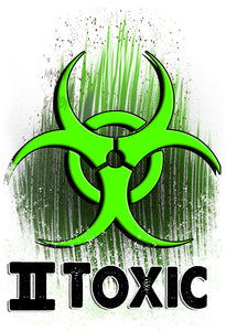 H059 Digitally Airbrush Painted Personalized Custom Toxic Logo  Adult and Kids Hoodie Sweatshirt
