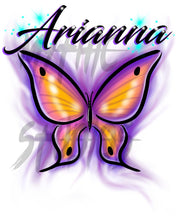 I002 Digitally Airbrush Painted Personalized Custom butterfly Drawstring Backpack