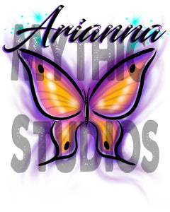 I002 Personalized Airbrush Butterfly Hoodie Sweatshirt