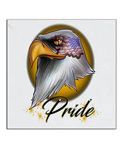 I013 Personalized Airbrush American Flag Bald Eagle Ceramic Coaster