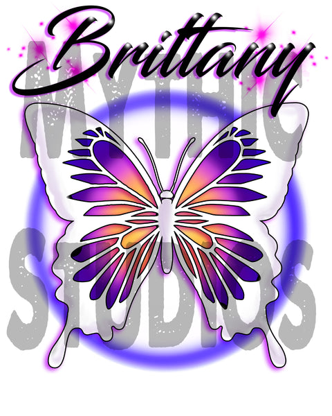 I012 Personalized Airbrush Butterfly Ceramic Coffee Mug