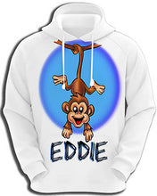 I016 Personalized Airbrush Monkey Hoodie Sweatshirt