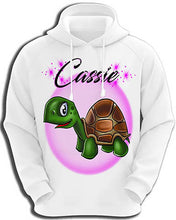 I017 Personalized Airbrush Turtle Hoodie Sweatshirt