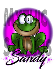 I015 Personalized Airbrush Frog License Plate Tag