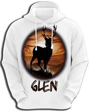 I019 Personalized Airbrush Deer Hunting Hoodie Sweatshirt