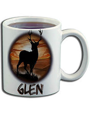 I019 Personalized Airbrush Deer Hunting Ceramic Coffee Mug