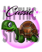 I017 Personalized Airbrush Turtle License Plate Tag