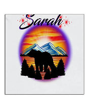 I020 Personalized Airbrush Bear Ceramic Coaster