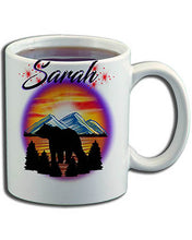 I020 Personalized Airbrush Bear Ceramic Coffee Mug