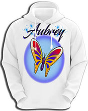 I026 Personalized Airbrush Butterfly Hoodie Sweatshirt