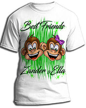 I027 Personalized Airbrush Monkeys Tee Shirt