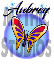 I026 Personalized Airbrush Butterfly Tee Shirt