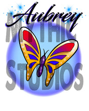 I026 Personalized Airbrush Butterfly Hoodie Sweatshirt