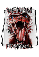 I028 Digitally Airbrush Painted Personalized Custom Snake Venom Drawstring Backpack