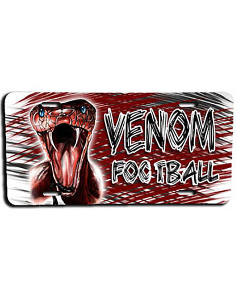 I028 Personalized Airbrush Snake Viper License Plate Tag