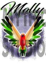 I029 Personalized Airbrush Bird Kids and Adult Tee Shirt