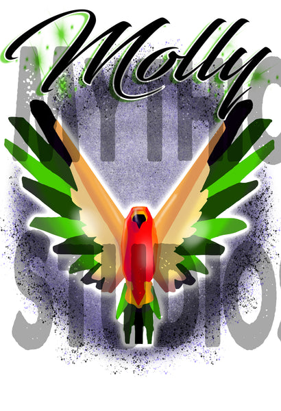 I029 Personalized Airbrush Bird Hoodie Sweatshirt