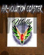 I029 Personalized Airbrush Bird Ceramic Coaster