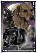 I034 Digitally Airbrush Painted Personalized Custom Labrador Dogs party   Drawstring Backpack