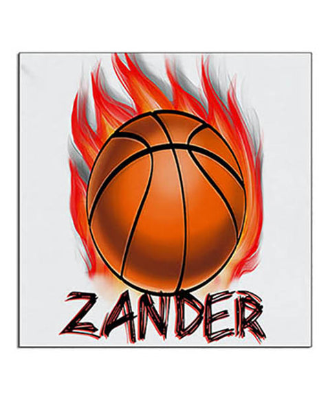 LG002 Personalized Airbrushed Basketball Ceramic Coaster