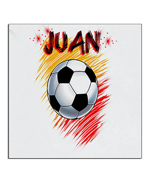 LG003 Personalized Airbrushed Soccer Ball Ceramic Coaster