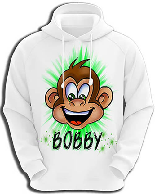 LB008 custom personalized airbrush little Monkey Hoodie Sweatshirt