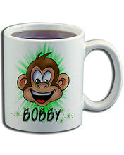 LB008 Personalized Airbrush Monkey Ceramic Coffee Mug