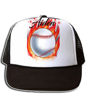 LG001 Personalized Airbrushed Baseball Snapback Trucker Hat