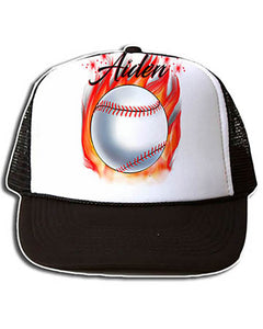 LG001 Personalized Airbrushed Baseball Snapback Trucker Hat